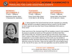 Where can i renew my foid card? Rep Hammond S Traveling Foid Card Assistance Event Mt Sterling Norine Hammond