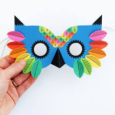 Make Your Own Easy Bird Of Paradise Mask Owl Mask Paper Owls Crafts