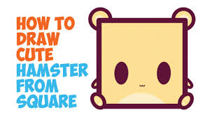 How To Draw Cute Kawaii Cartoon Baby Hamster From Squares With Easy Step By Step Drawing Tutorial For Kids How To Draw Step By Step Drawing Tutorials Cute kawaii hamster drawing, funny cartoon pet vector clip art illustration. how to draw cute kawaii cartoon