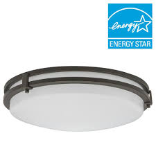 Lithonia Lighting Saturn 24 Watt Antique Bronze Integrated Led Flush Mount Fmsatl 16 20830 Bza M4 The Home Depot Lithonia Lighting Led Flush Mount Lithonia