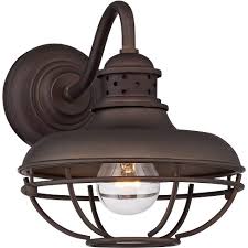 Franklin Iron Works Rustic Outdoor Wall Light Fixture Farmhouse Bronze 9 Caged For Exterior House Deck Target