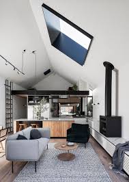 This design is featured on the top of the gallery because it is the perfect example of what an open concept floor plan looks like. This House Addition Included A Vaulted Ceiling To Create More Open Space For The New Living Room Dining Area And Kitchen Melbourne Vic Australia