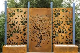 Brise Vue Jardin Et Deco En Acier Corten 30 Idees Splendides Brise Vue Jardin Design De Cloture Acier Corten