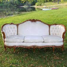 Ivory Vintage Couch Vintage Couch Vintage Sofa Victorian Couch
