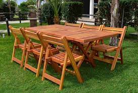 Like a coat closet, a wooden garden shed can hold (and hide from view) all sorts of stuff you own: 20 Varieties Of Rectangular Folding Outdoor Dining Tables Home Design Lover