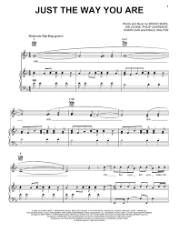 Bruno Mars Just The Way You Are Sheet Music And Printable Pdf Music Notes Sheet Music Notes Sheet Music The Way You Are