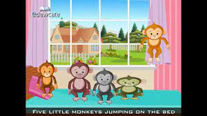 Five Little Monkeys Jumping On The Bed Five Little Monkeys Little Monkeys Monkey Jump
