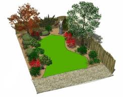 8m X 12m Garden Layout With Attractive Plants Garden Design Simple Garden Designs Backyard Garden