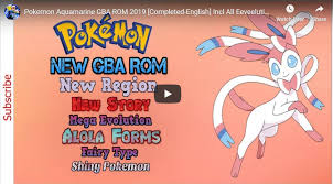 Pokemon Aquamarine Gba Rom 2019 Completed English Incl All Eeveelutions Sylveon New Region Story Gba Eevee Comic Pokemon