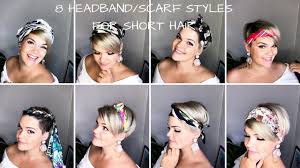 After i buy some pieces of bandanas, i can't wait to try them on. 8 Ways To Style Short Hair Headband Scarfs Bandanas Youtube