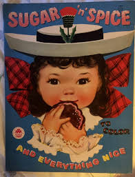 Rare 1958 30 Page Sugar & Spice Nursery Rhyme Coloring Book, 1st Pgs Marked  VGC. 10x13