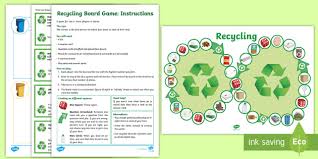 Quiz questions will focus on these topics: Ks2 Recycling Board Game