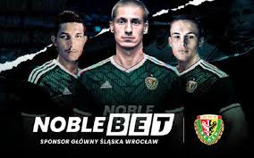 Projektowanie logosów, projekty logotypów, projekt logotypu. Noblebet Sponsorem Glownym Slaska Wroclaw