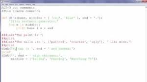 Inline comments occur on the same line of a statement, following the code itself. How To Put And Remove Multiline Comments In Python Idle Youtube