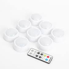 Defiant Led 30 Lumen Puck Lights With Remote Control 8 Pack 17fl0102 The Home Depot