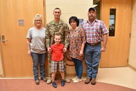 Soldier surprises 'little brother'