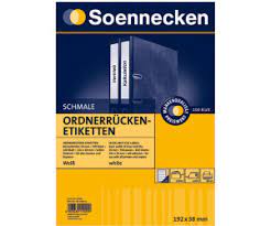 Soennecken Ordnerrucken Etiketten 192 X 38 Mm Weiss 66308 Ab 4 90 Preisvergleich Bei Idealo De