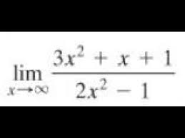 X→0lim (dxd (x2)dxd (1−cos(x)) ). Lim X Infinity 3x 2 X 1 2x 2 1 Youtube