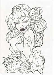Gothic fairy coloring pages ⋆ coloring.rocks! Zombie Pin Up Coloring Pages Novocom Top