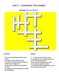 Word puzzles improve and grow your child's vocabulary, memory and problem solving skills. Learning The Game Crossword Puzzles Worksheet