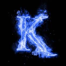 Fire Letter K Of Burning Blue Flame Flaming Burn Font Or Bonfire K Letter Images Letter K Graffiti Images