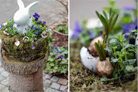 Die kleine sukkulenten sehen zauberhaft in dem osterstrauch aus. Diy Hase Im Nest Osterdeko Fur Draussen Selbermachen Elf19 De