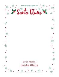 Looking for 'from the desk of santa claus' letterhead templates? The Cutest Free Printable Santa Letterhead Christmas Stationery Tulamama