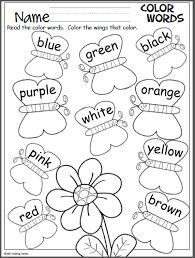 Make a fun coloring book out of family photos wi. Butterfly Color Words Activity Made By Teachers