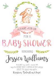 The bunny paw print template is a sweet idea you can use for your greeting card designs and gift basket ornaments. Get Free Printable Bunny Baby Shower Invitation Template Invitaciones Digitales Plantillas De Invitacion Para Baby Shower Invitaciones Para Baby
