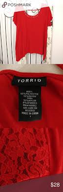 Torrid Red Shirt Sleeve Top Torrid Size 1 This Pretty Top Is