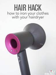 I was on a business trip with a friend whose luggage was lost by the airlines. Hair Hack How To Iron Clothes With Your Hairdryer Hair Romance