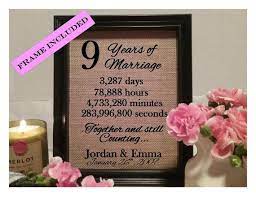 9 Year Anniversary Gift 9th Year Anniversary Gift For Her 9 Year Anniversary Gift For Husband Anniversary Gift For Wife Framed Wedding Anniversary Gifts Anniversary Gifts Year Anniversary Gifts