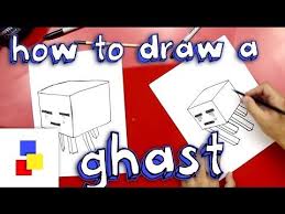 How To Draw A Ghast Art For Kids Hub Minecraft Drawings Art For Kids