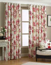 Eyelet Floral Curtains Ringtop Pair Lined Raspberry Red Cream By Riva Lovely Curtain Styles Curtains Ready Made Eyelet Curtains