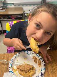 5th grade students were awarded their Jump Rope Club certificates they  earned in P.E. Pictured: Allynah Blanton receiving a crown for breaking the  school record and jumping for 6:45!!