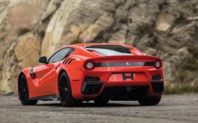 Download Wallpapers Ferrari F12tdf 2017 Red Sports Car Rear View Sports Coupe Ferrari F12 Black Wheels For Desktop Free Pictures For Desktop Free