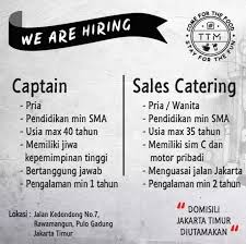 Kalau pun ada, pasti terpaksa. Lowongan Kerja Dibutuhkan Cook Helper Cook Sales Catering Dan Captain Di Waroenk Ttm Pulo Gadung Walk In Interview Wawancara Langsung Gibran Waluyo 23 Jul 2019 Loker Atmago Warga Bantu Warga