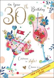 Coaster set · new york times custom birthday book · rosemary cake stand. 30th Birthday Female Cocktails Card By Jonny Javelin Highworth Emporium