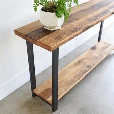 Farmhouse Console Table With Lower Shelf Reclaimed Wood Entryway Table Sofa Table Ships Free In 2020 Reclaimed Wood Console Table Farmhouse Console Table Wood Sofa Table