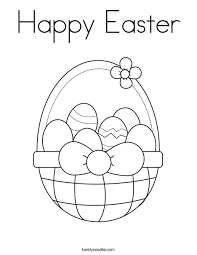 Easter coloring pages happy easter eggs flowers stars. Happy Easter Coloring Page Twisty Noodle