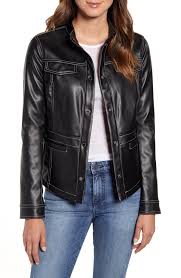 Sam Edelman Faux Leather Shirt Jacket Nordstrom In 2020 Leather Jackets Women Leather Shirt Leather Jacket
