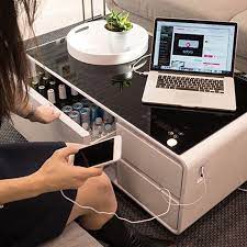 The idea is that the interior cooler can be lifted in and out of the boat to be filled/emptied, and the table can move around the boat! The Sobro Is A Coffee Table Fridge Hybrid And Of Course It S Crowdfunded The Verge