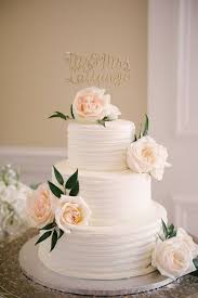 Beside the frosted cake, you will need some artificial flowers, some pretty ribbon, a ball of styrofoam and some saran wrap. Top 15 Gorgeous Neutral Wedding Cakes That Wow Emmalovesweddings Wedding Cake Simple Elegant Simple Wedding Cake Wedding Cake Decorations