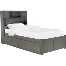 Maybe you would like to learn more about one of these? Atlantic Ar8512119 Newport Twin Xl Platform Bed W Flat Panel Footboard 2 Under Bed Drawers In Atlantic Grey