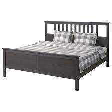 Mattress ikea king size metal noresund bed fram. Hemnes Bed Frame Dark Grey Stained Luroy Ikea