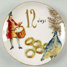 Williams Sonoma 12 Days Of Christmas Gold Numbers Coupe Shape Replacements Ltd