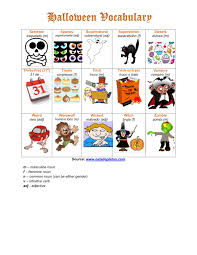 Halloween Vocabulary Part 3 Halloween Spanish Vocabulary In 2020 Halloween Vocabulary Lessons For Kids Vocabulary