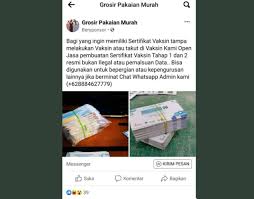 Discount store in picung, jawa barat, indonesia. Marak Kartu Vaksin Corona Palsu Satgas Terapkan Pemeriksaan Online Teknologi Katadata Co Id