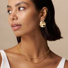 By Eloise Silver Heart Silk Scrunchie Sky Blue