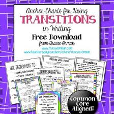 Common Core Writing Transitional Words Anchor Charts
